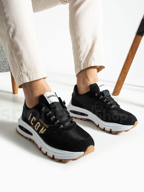 حذاء سنيكرز رجالي Dsquared2 ICON بتفاصيل شعار